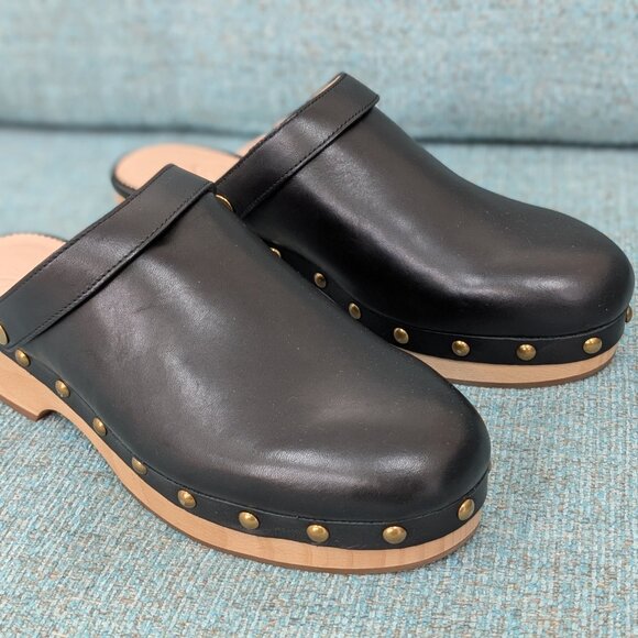 J. Crew convertible leather clogs black size 8.5 - Picture 3 of 6